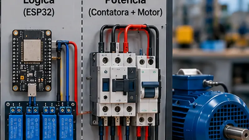 Desafio 03 — Como um ESP32 consegue comandar um motor trifásico sem ligar o motor direto no ESP32?