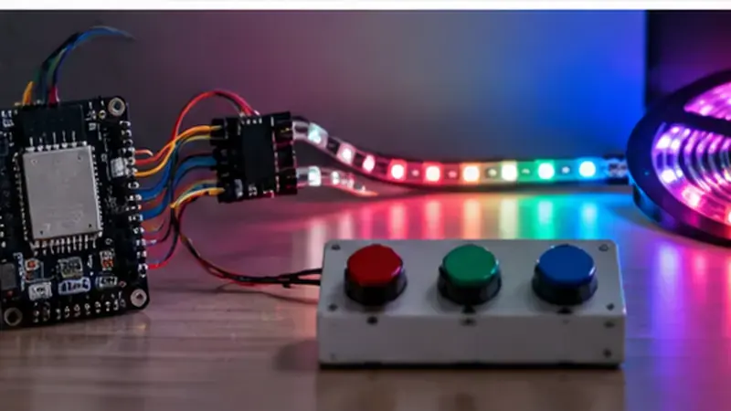 ESP32 — 3 botoeiras + 3 lâmpadas