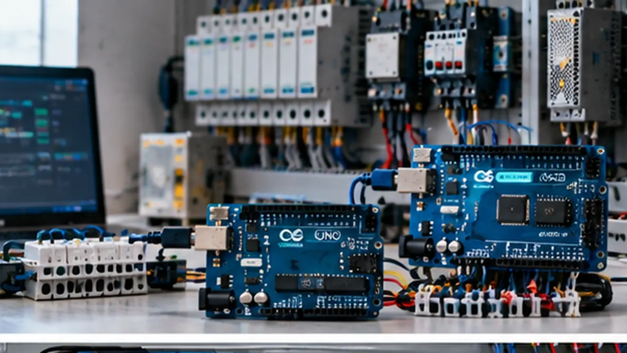 Bancada de automação com Arduino UNO, Mega e dispositivos de interface
