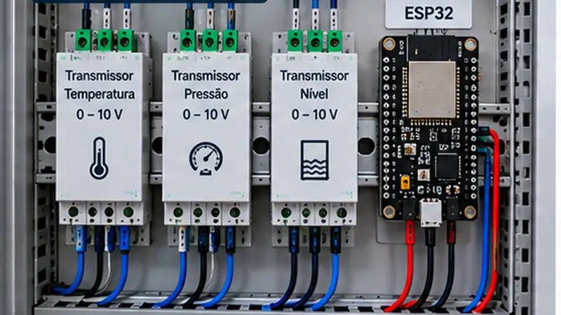 ESP32 — Entrada/Saída 0–10 V