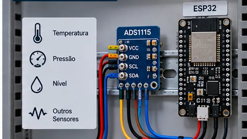 ESP32 — ADC I²C de 16 bits com ADS1115