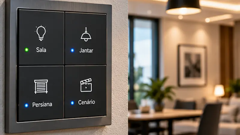 KNX — Entrada Binária 8CH 127 VCA + Atuador 8CH