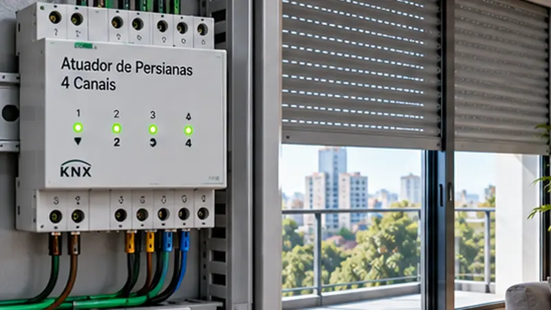 KNX — Controle de 4 Persianas com Atuador 4CH