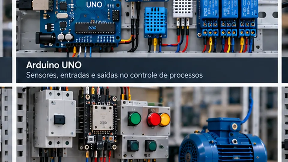 Microcontroladores integrados a sensores, relés, expansores e cargas de automação