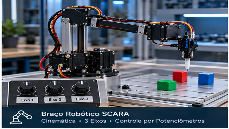 ESP32 — Braço SCARA com 3 Servos
